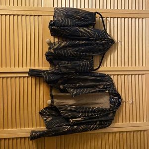 Light weight waist jacket w/matching oversized scarf